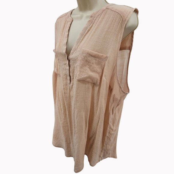 Torrid 2 Womens 18/20 Blush Pink Sleeveless Top Rayon Polyester Blend Plus Size - Picture 3 of 9